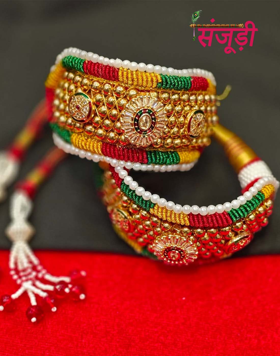 Rajasthani Poochi with Three Pendant