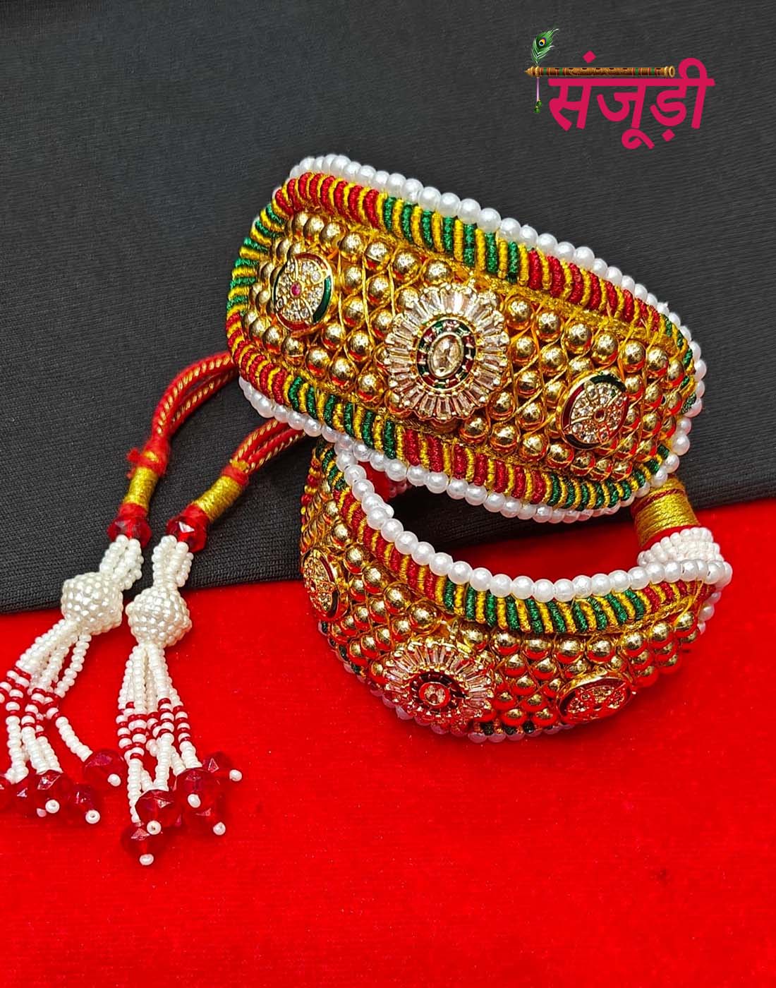 Rajputi Poochi with Triple Pendant
